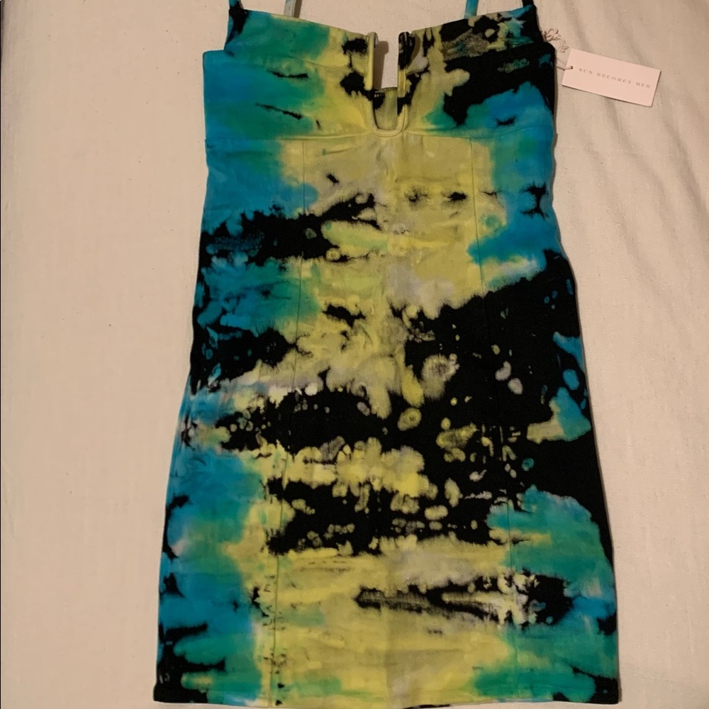 NWT tie dye mini dress. Sz 4